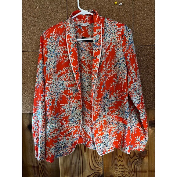 Sacher Scarlet Roos Paris  floral red Jacket Size 1 (small) - Picture 1 of 5
